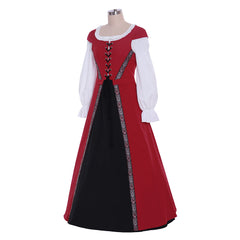 Robe de princesse viking élégante pour femme - Costume gothique victorien de la guerre civile