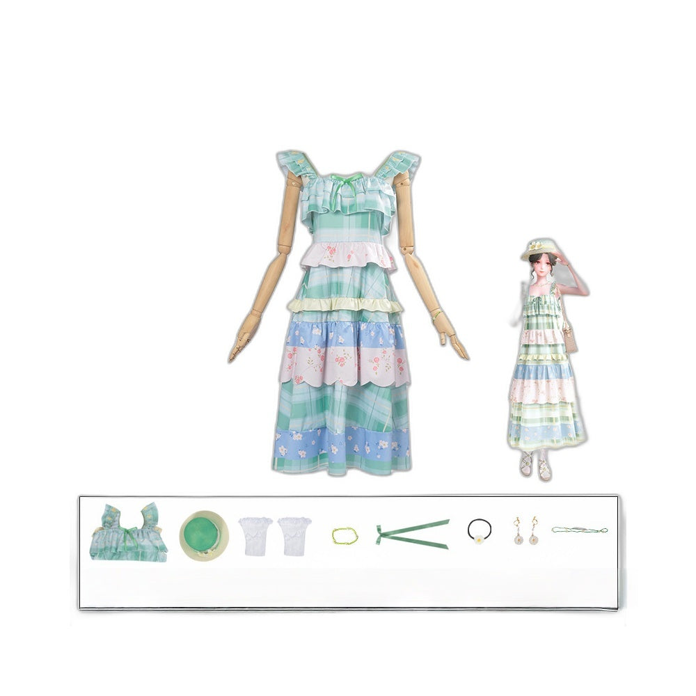 Infinity Nikki Floating Flowers Wild Cosplay Costume - Dream Garden Fantasy Outfit - Halloweez