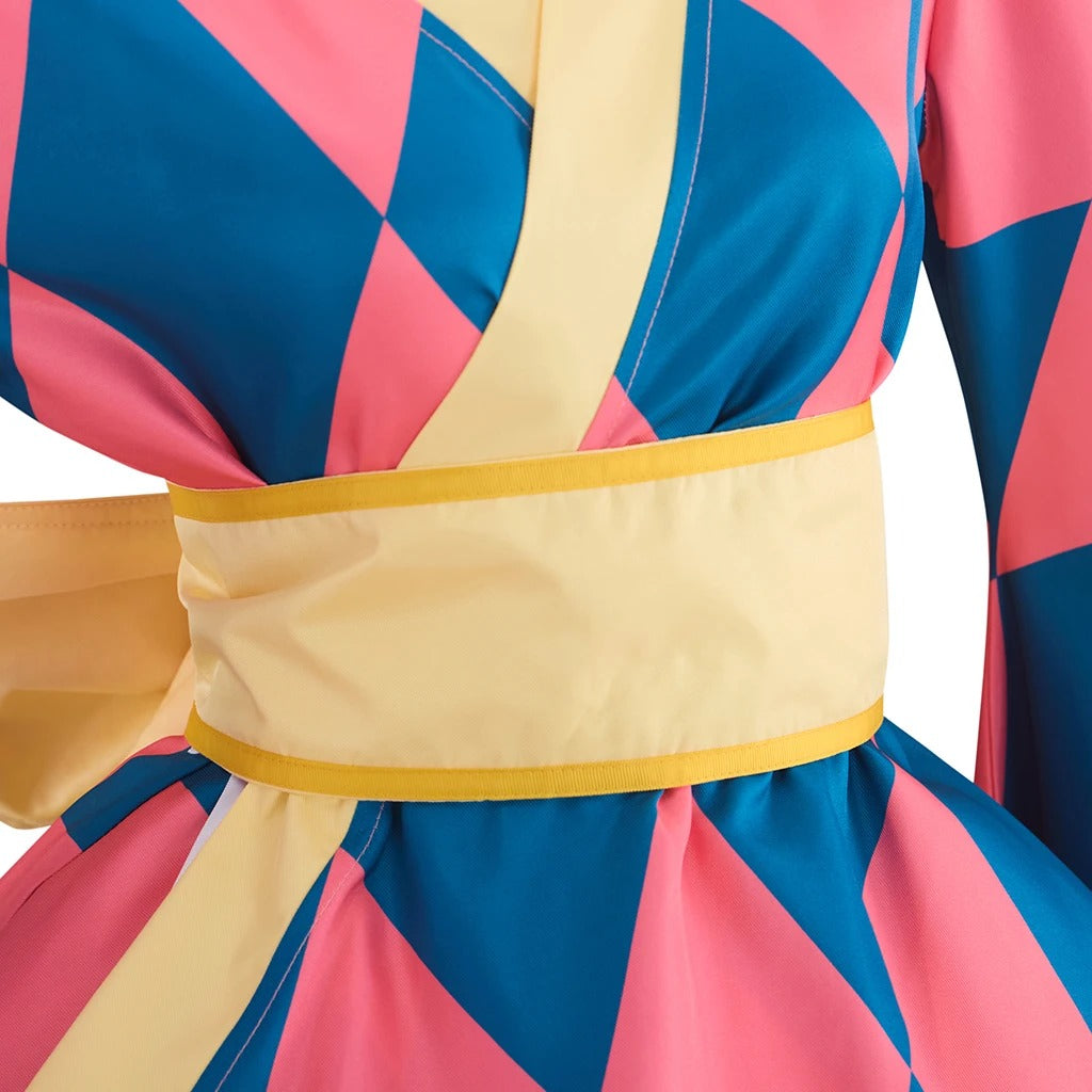 Howl's Moving Castle Pink Kimono Lolita Dress for Women Cosplay Costume - Halloweez