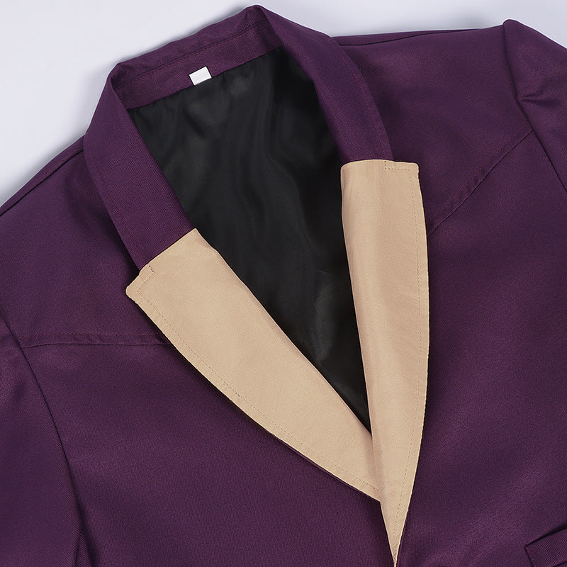 Mortal Kombat 11 Joker Cosplay Costume, Purple Suit Set, Game-Accurate Full Outfit - Halloweez