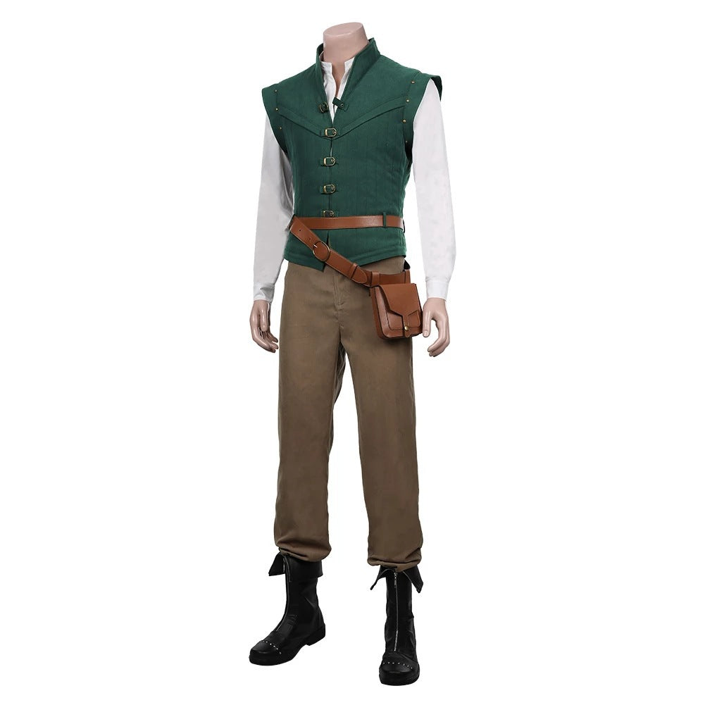 Flynn Rider Cosplay Costume Tangled Rapunzel Prince Role Play Halloween Outfit - Halloweez