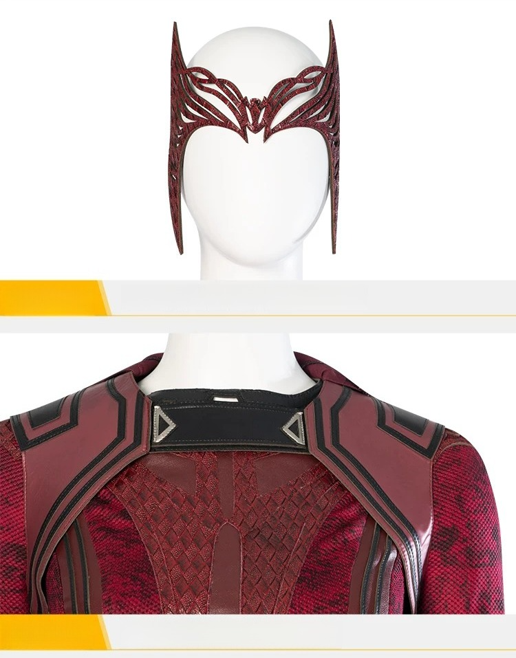 Scarlet Witch Wanda Cosplay Outfit, Doctor Strange in the Multiverse of Madness New Full Set Women Cosplay Costume for Halloween Party 二、英文关键词标签（15 个，逗号分隔） - Halloweez