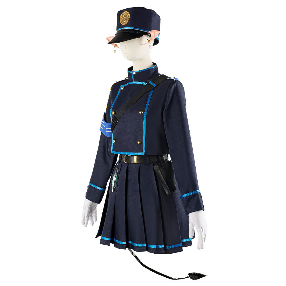 Blue Archive Railway Twins Light Anime Cosplay Court Pleated Skirt Women's Suit - Halloweez