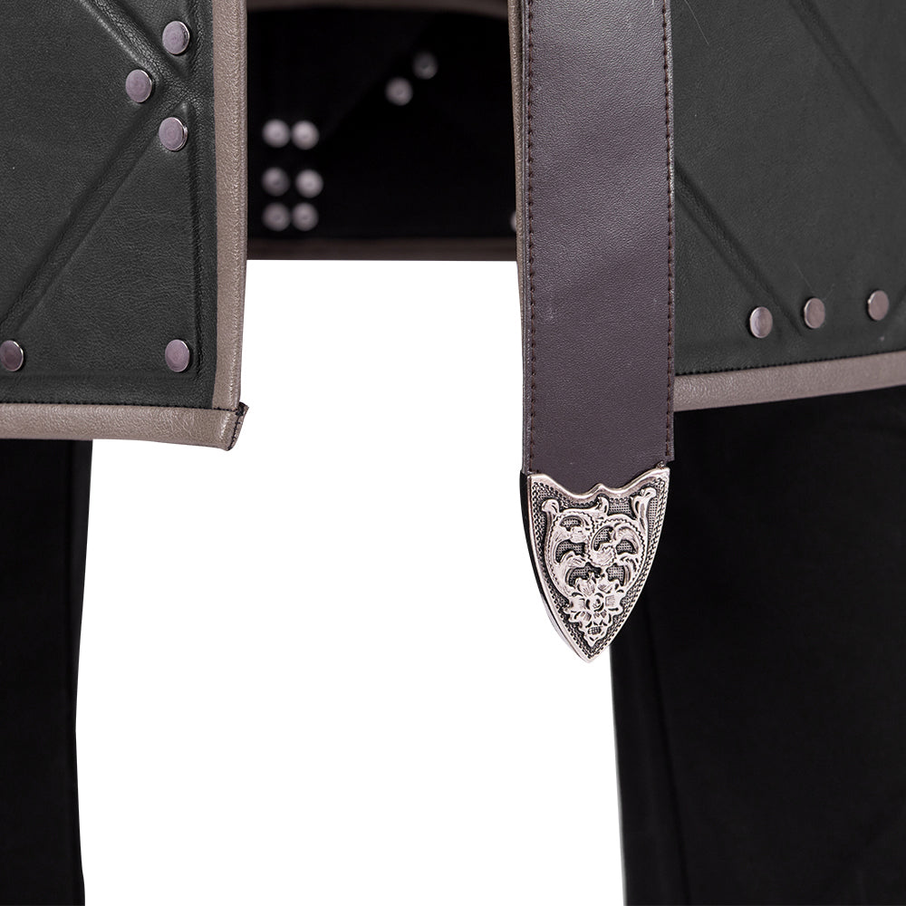 Game of Thrones Season 8 Jon Snow Cosplay Costume, A Song of Ice and Fire Same Style Medieval Outfit for Men - Halloweez