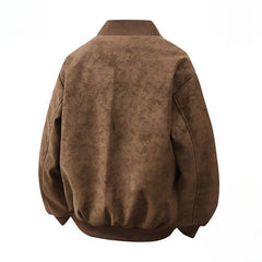 Men's Fleece Lined Bomber Jacket,Plus Size Warm Winter PU Leather Coat Custom