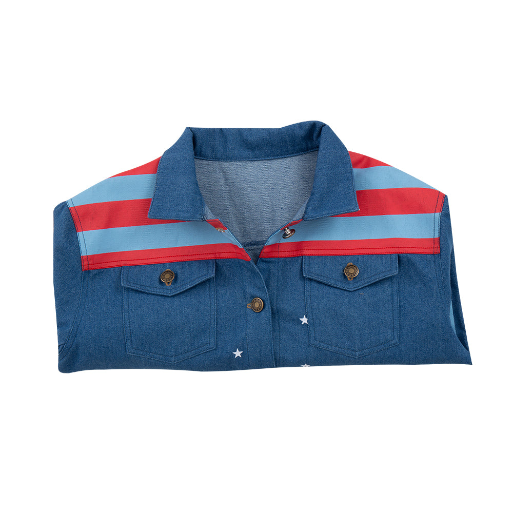 Halloweez America Chavez Denim Jacket – Marvel Multiverse Cosplay Costume, Halloween Attire