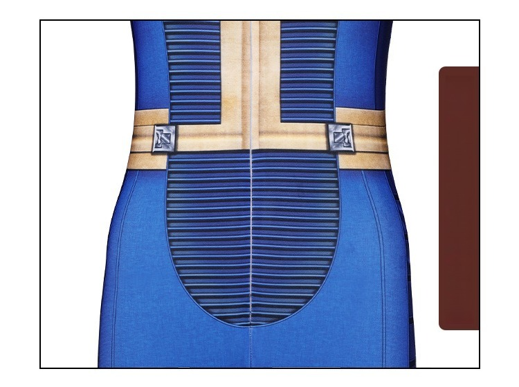 Male Vault Jumpsuit Cosplay from Fallout TV Series, Slim Fit Stretch Bodysuit for Cosplay - Halloweez