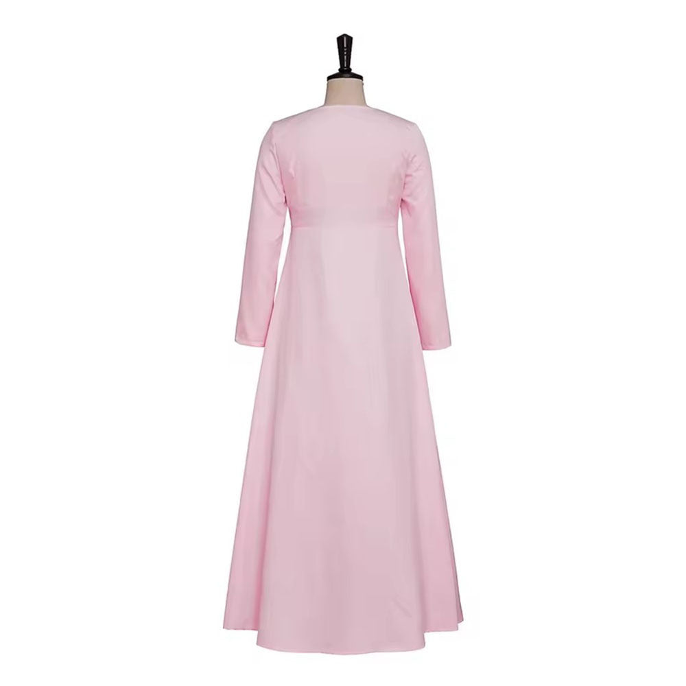 Halloween Victorian Dress Bridgerton Floral Pink Tea Party Regency Dress Two-piece Set - Halloweez