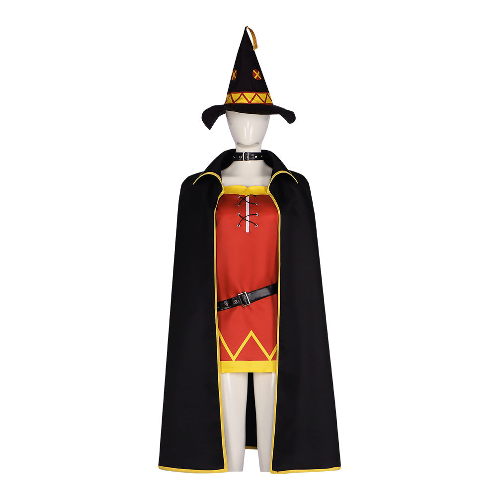 Give the Blessing to This Wonderful World Megumin Cosplay Costume Full Set Halloween Magic Robe - Halloweez