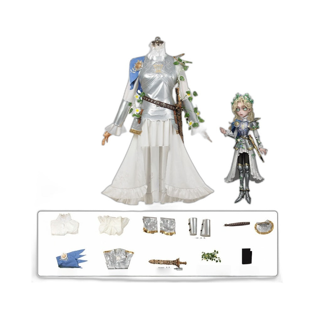 Fifth Personality Cosplay Costume Psychologist Silver Knight Patient Identity V Game Cos - Halloweez