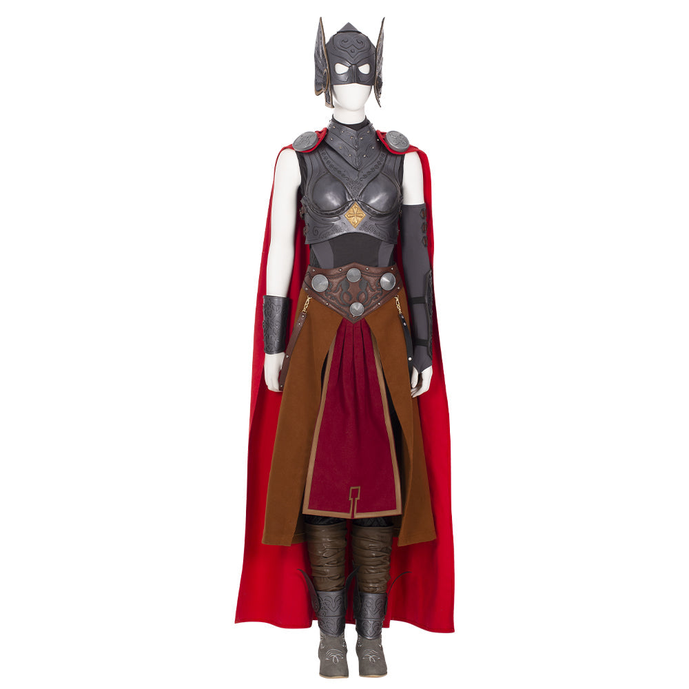 Disfraz de cosplay de Lady Thor para mujer: traje de batalla de héroe de Marvel premium para fiestas temáticas
