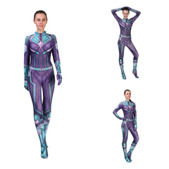 Halloween Captain Marvel Cosplay Costume for Kids and adult - Movie Role-Playing Bodysuit - Halloweez