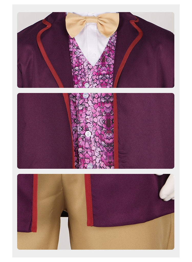 Charlie and the Chocolate Factory Willy Wonka Cosplay Costume for Movie and Stage Performance
