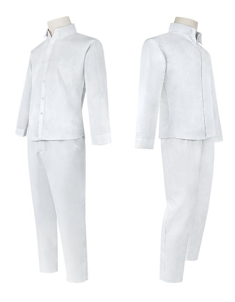 The Promised Neverland Cosplay Costume Emma Norman Ray White Shirt Set Anime Daily Wear - Halloweez