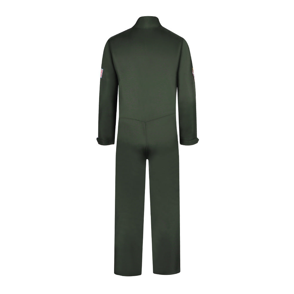 Halloween Top Gun Pilot Costume Cosplay Jumpsuit for Bar Party Sports Performance - Halloweez