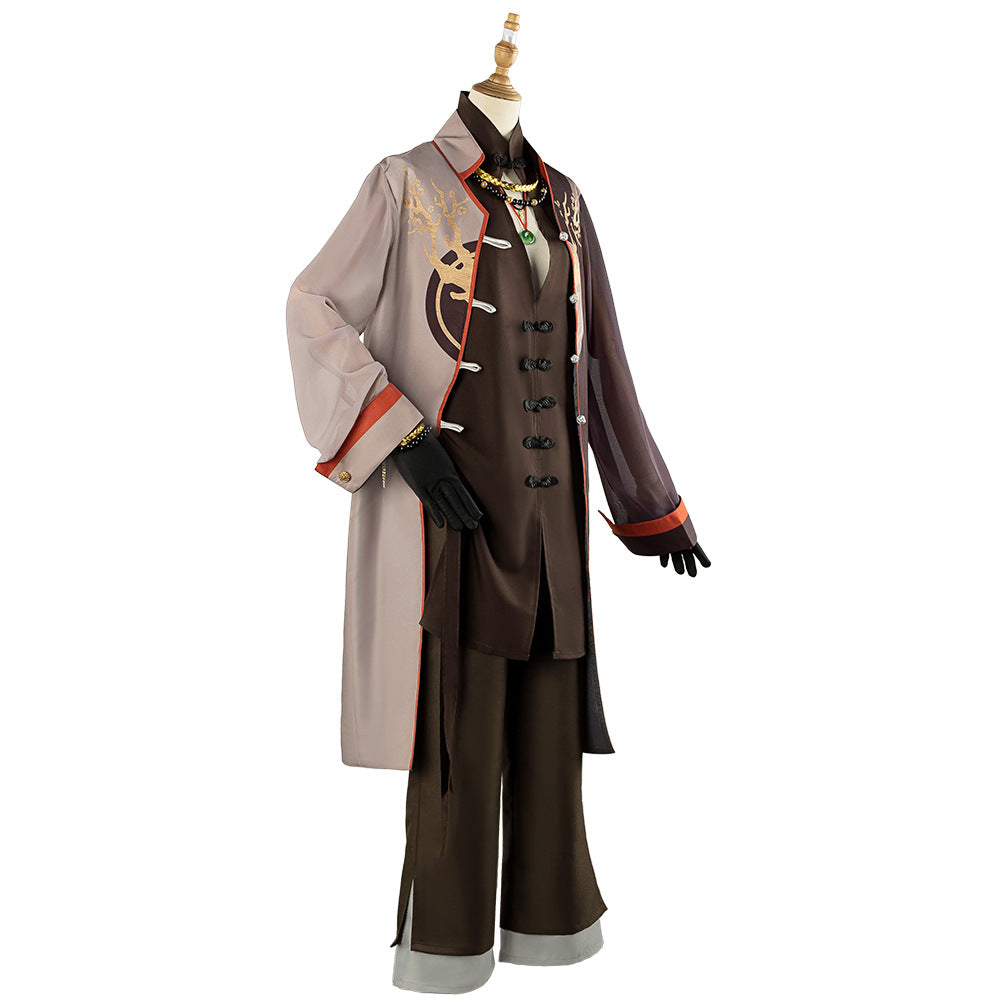 18TRIP Game Deer Gift Light Black Mafia District Chief Cosplay Costume Anime Men and Women Color Matching Suit - Halloweez