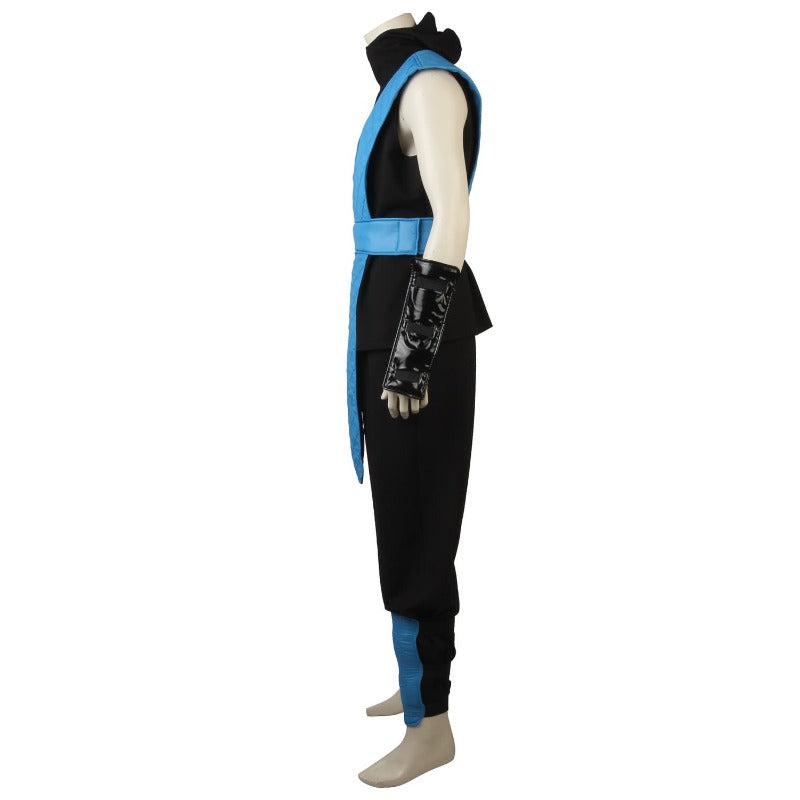 Halloweez Sub-Zero Cosplay Costume - Authentic Ninja Blue Fighter Outfit with Mask