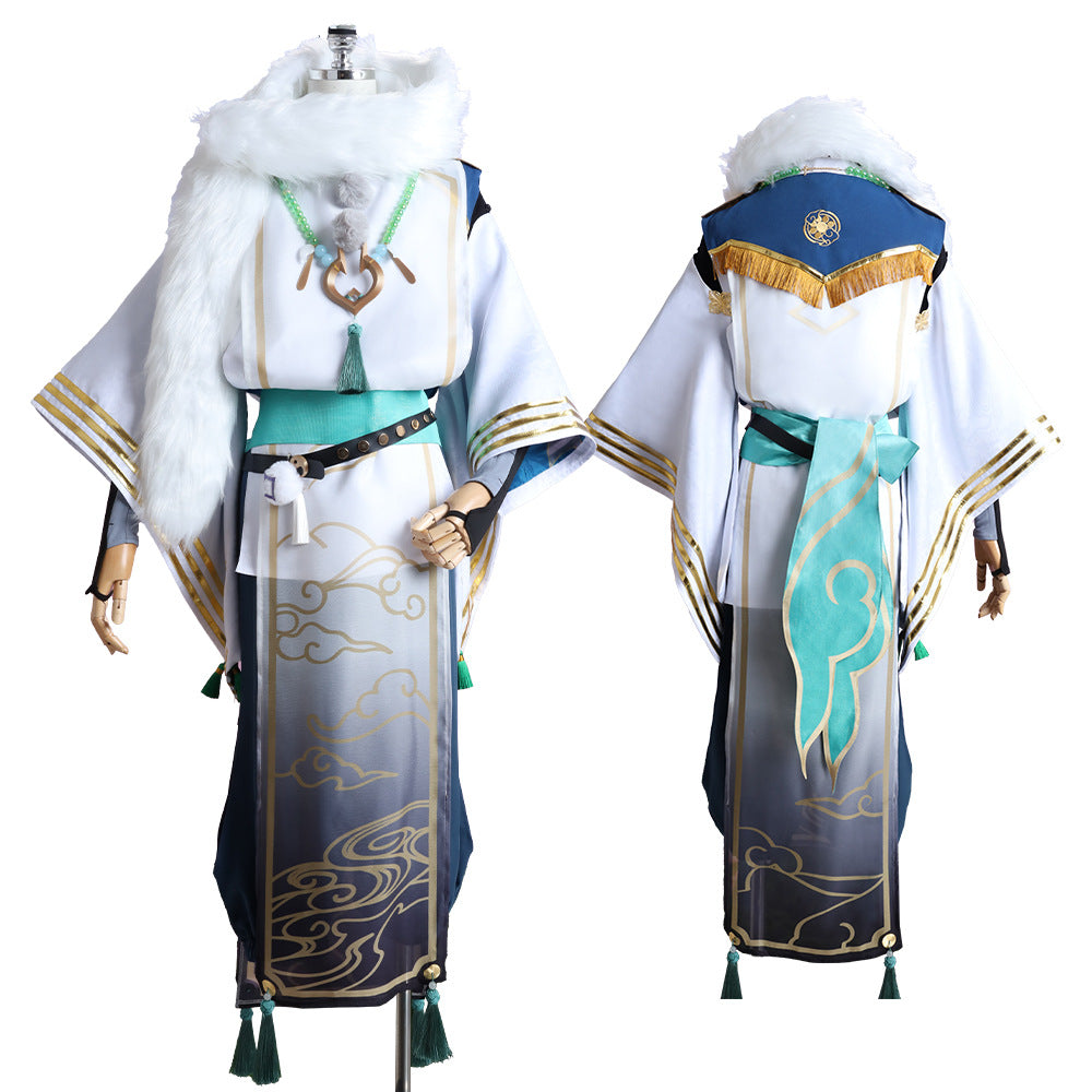 Vtuber Rainbow Agency Hero Group Cloud Flower Moon Transformed 2D Cos Anime Costume for Kazuki Hanamaru - Halloweez