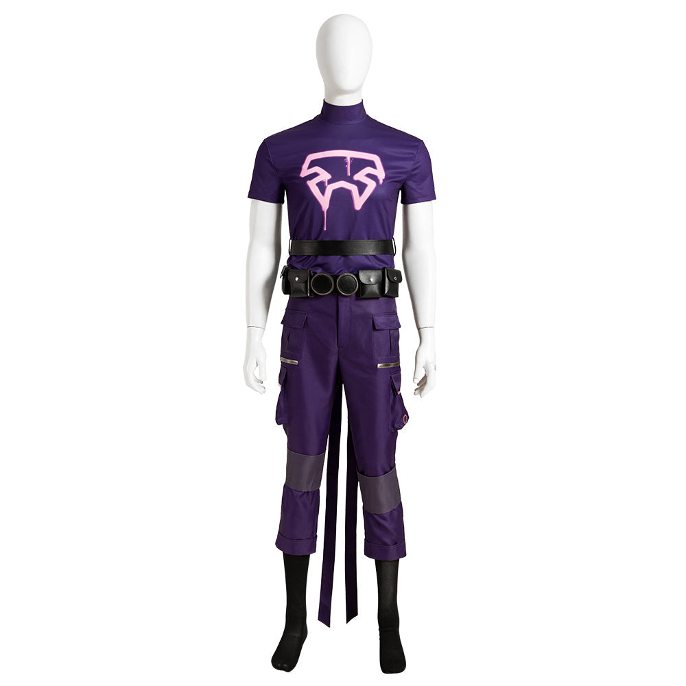 Halloweez The Prowler Miles Cosplay Costume - Purple Spider-Man Outfit