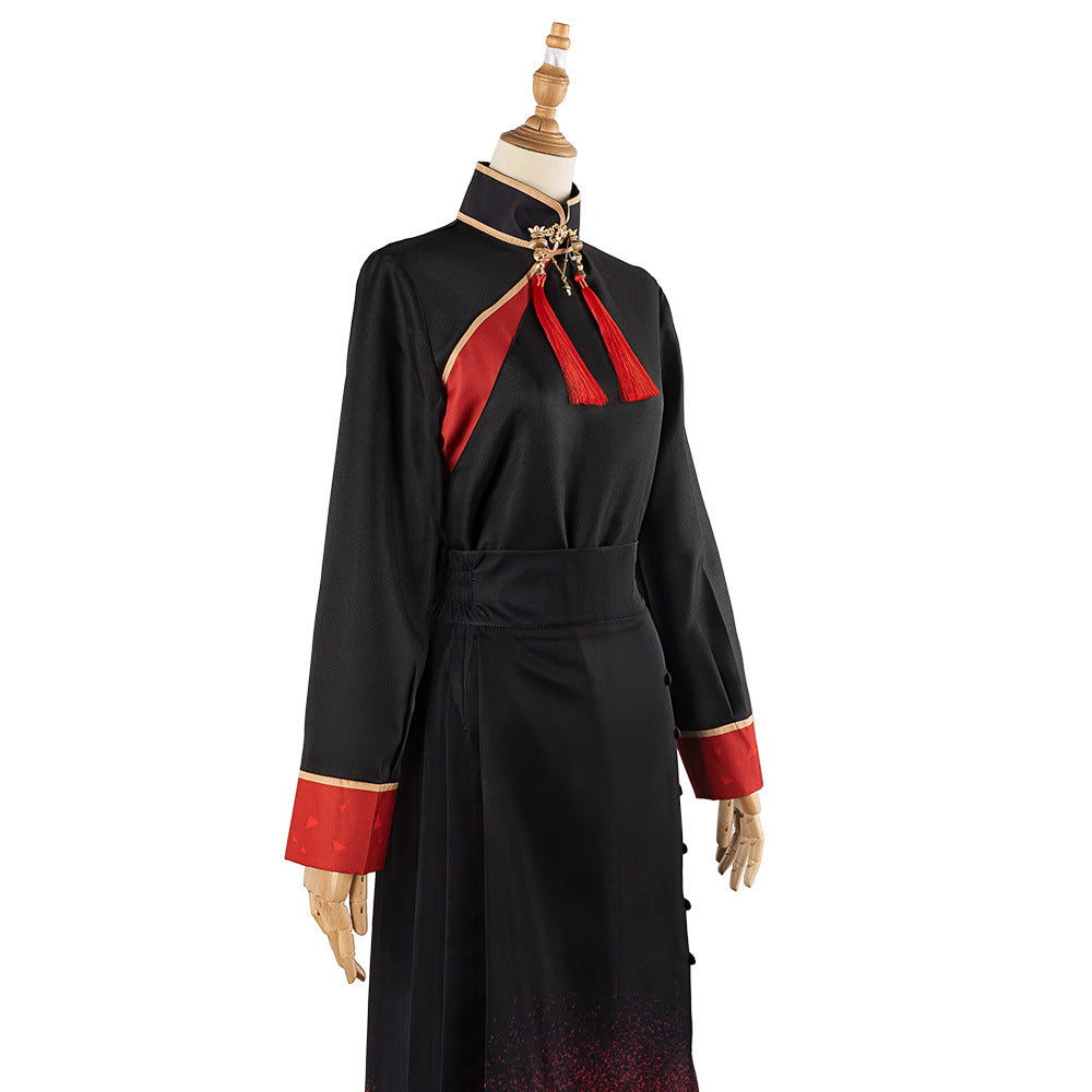 VTuber Star Street Comet Oriental Style Black Suit Anime Cosplay Female Set - Hoshimachi Suisei Hololive - Halloweez