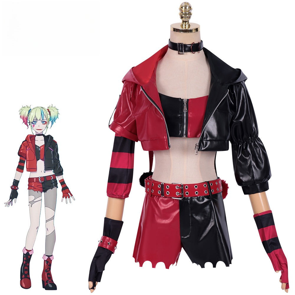 Harley Quinn Suicide Squad Cosplay Costume Full Set for Halloween - Halloweez