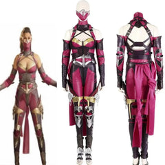 Halloweez Mileena Cosplay Costume - Sexy Mortal Kombat Battle Outfit Full Set