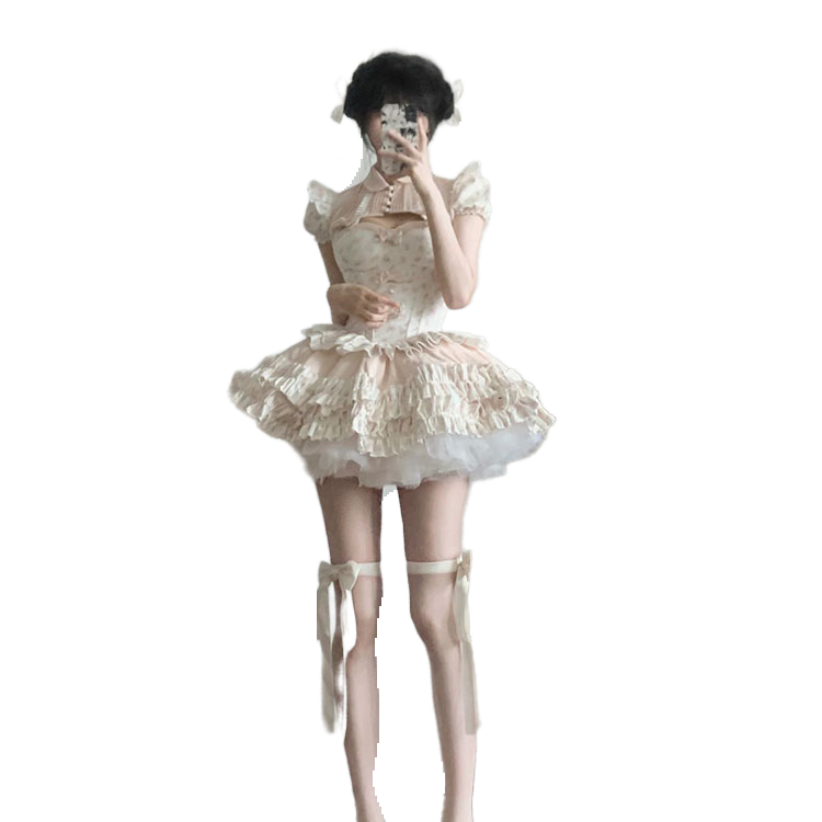 French Pure Desire Sweet Waist Lolita Princess Dress for Adults Birthday Party Cosplay Costume