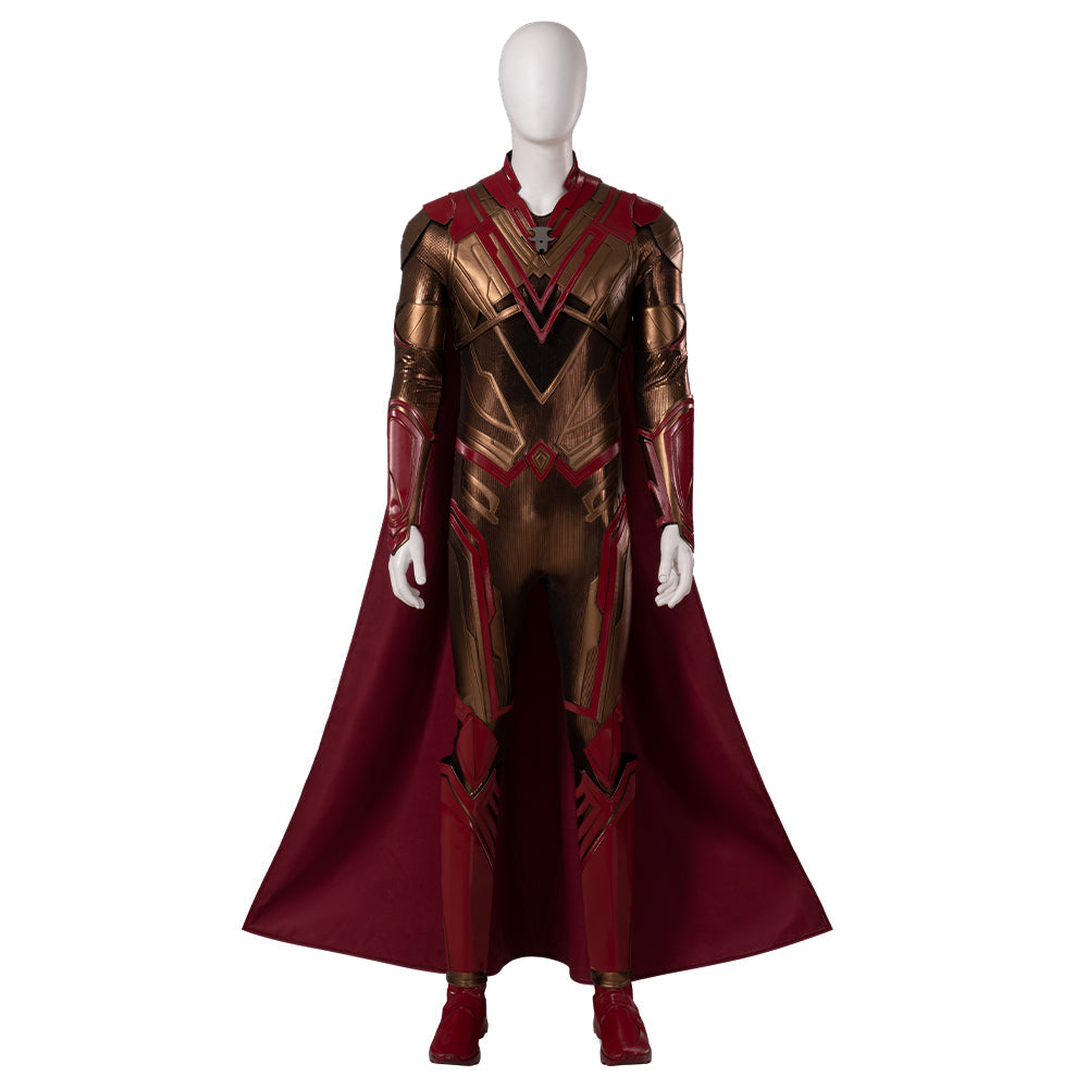 Halloweez Adam Warlock Cosplay Outfit - Detailed Jumpsuit with Red Everak Armor for Men