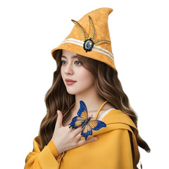 Party Wings Halloween Witch Hat with Feather Decoration - Fashionable and Unique - Halloweez