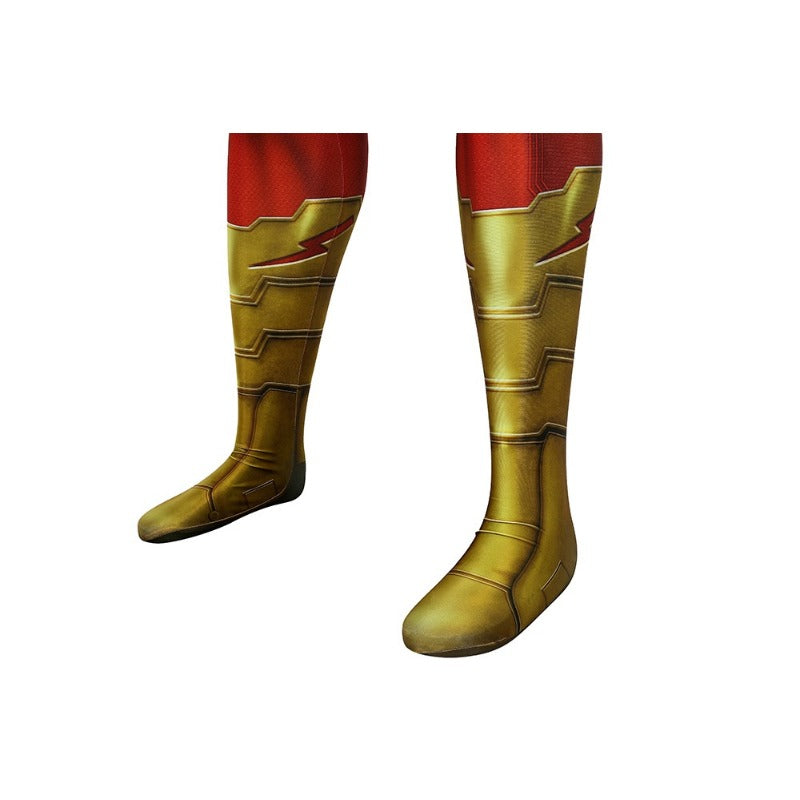 Halloweez Shazam Billy Batson Captain Marvel Cosplay Costume Zentai Jumpsuit