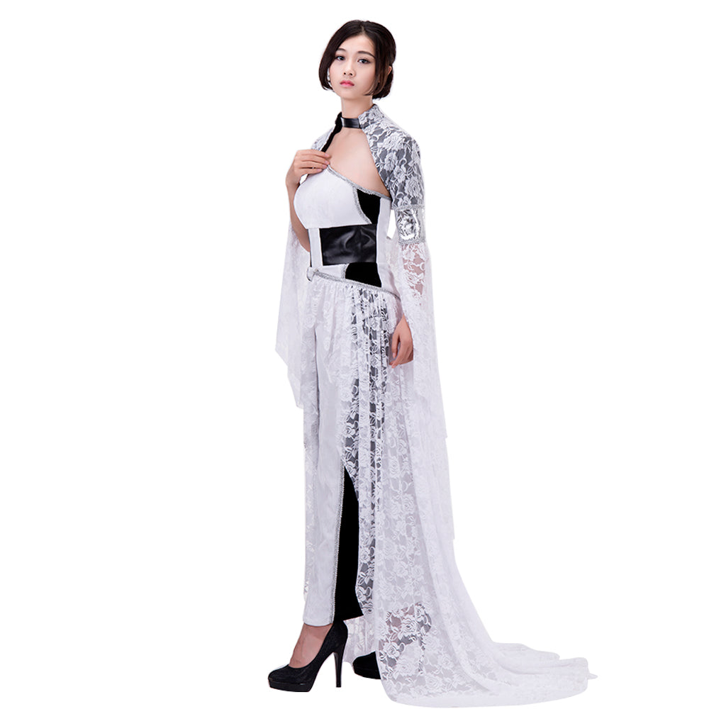 Vestido de noche de cosplay de Lunafreya para mujer de Final Fantasy XV de Halloween