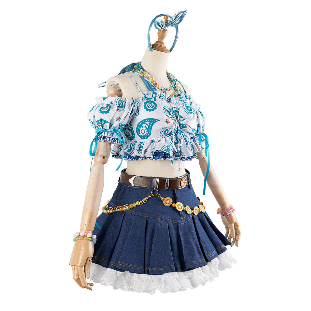 LoveLive Nijigasaki High School Idol Club Rurino Osawa Megumi Fujishima Summer Girl Outfit Cosplay Costume - Halloweez