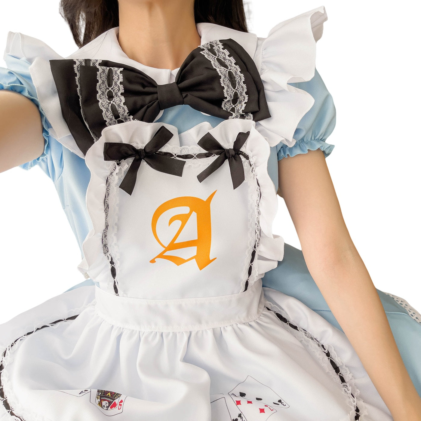 Alice in Wonderland Playing Card Maid Cosplay Costume Official Outfit