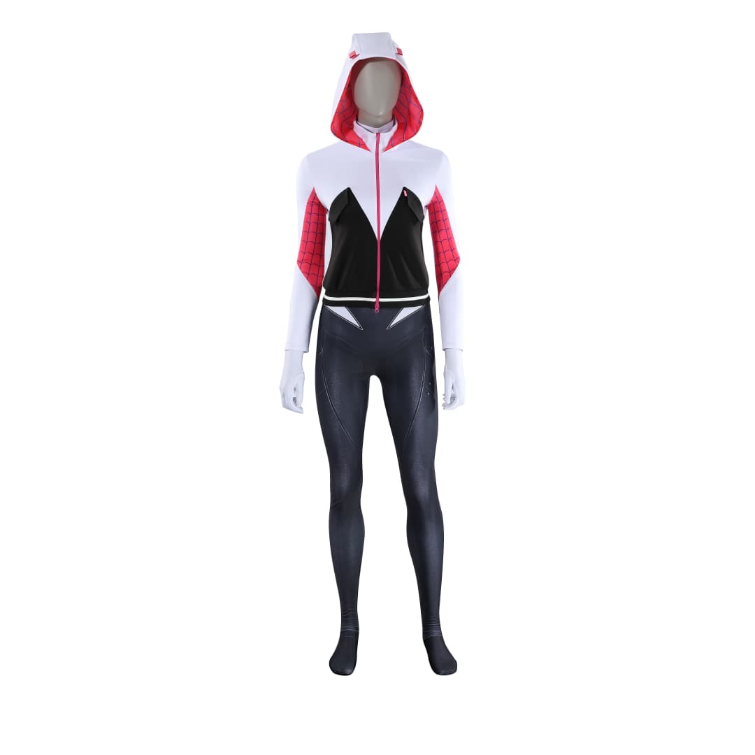 Spider-Man: Across the Spider-Verse Gwen Stacy Ghost-Spider Cosplay Costume - Halloweez