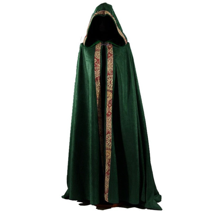 Medieval Church Clergy Loose Cloak Cape Gold Trim 5 Colors Long Cloak Ready Stock - Halloweez