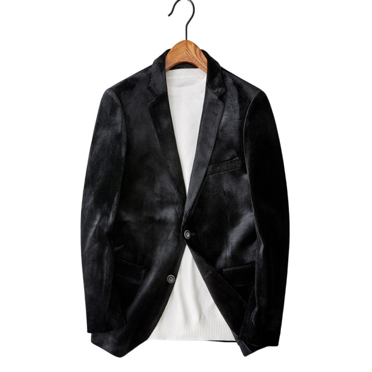 Marvel Venom Plush Velvet Suit Jacket Men's Slim Fit Korean Style Autumn Winter Casual Blazer British Single Suit Trendy Cosplay Costume - Halloweez