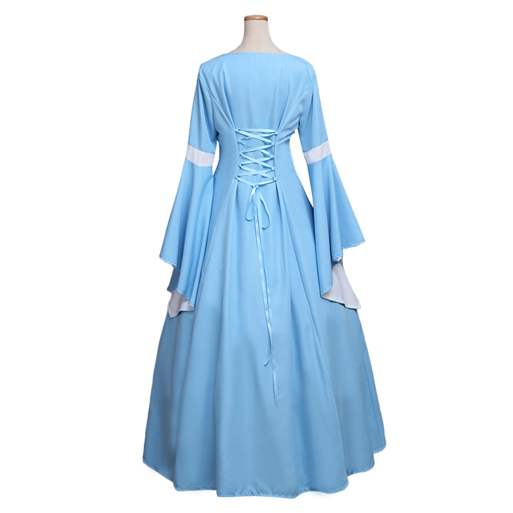 Gothic Blue Vintage Long Renaissance Victorian Elizabeth Dress by Halloweez - Custom Made