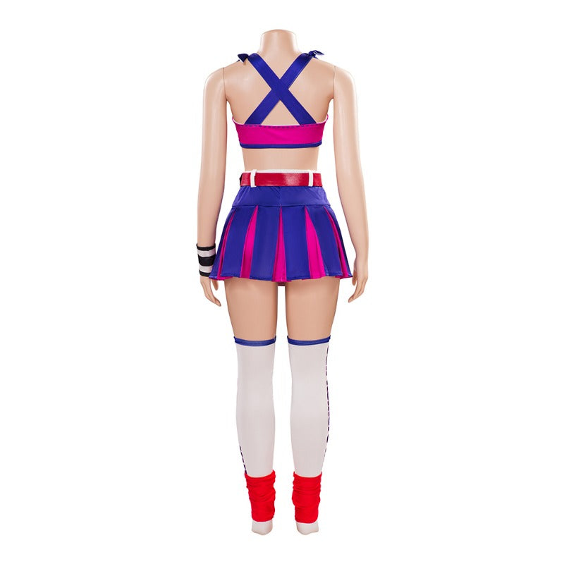 Halloweez Juliet Starling Cosplay Outfit - Lollipop Chainsaw Sexy Top and Skirt Set for Women - Halloweez