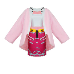 One Piece Doflamingo Gender-Bender Female Cosplay Costume - Seven Warlords of the Sea Coat Dress - Halloweez