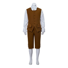 Nueva levita marrón del siglo XVIII: traje de cosplay eduardiano de estilo militar colonial para Halloween