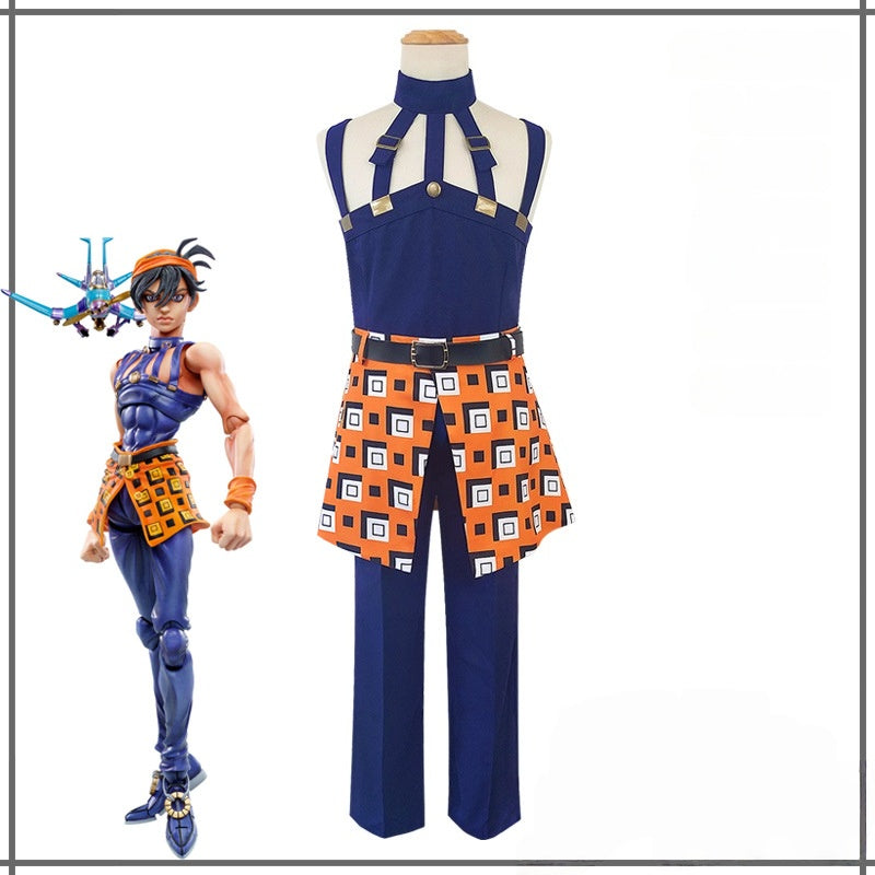 JOJO's Bizarre Adventure COS Costume Golden Wind Narancia Ghirga Cosplay Outfit - Halloweez