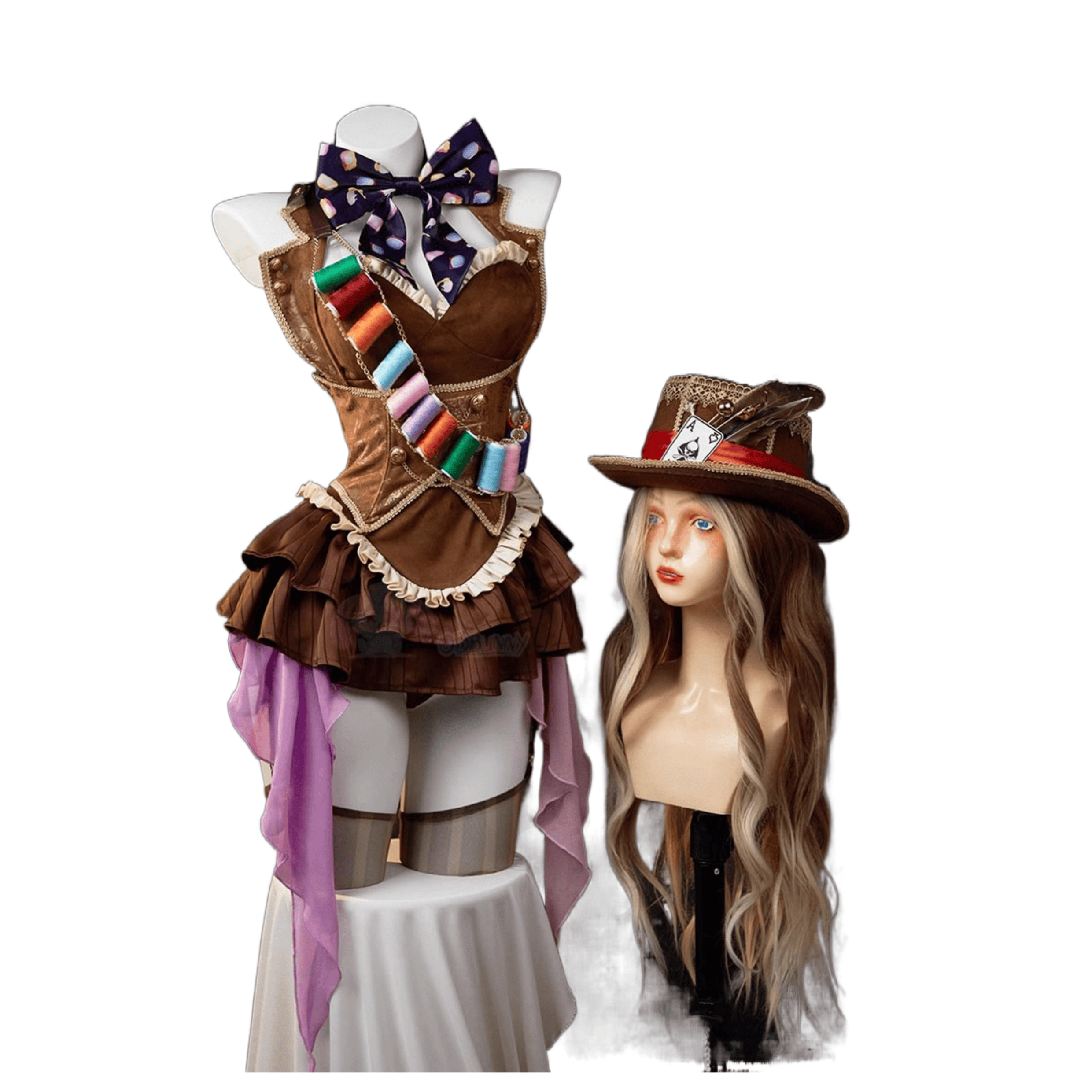 Mad Hatter Cosplay Costume Alice in Wonderland Anime Cosplay Outfit for Halloween Party Cosplay Events