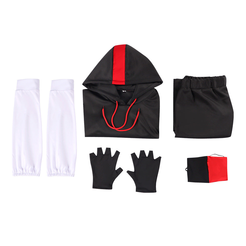 Ikonik Costume Game Cosplay Patchwork Short Sleeve Hoodie Halloween Performance Outfit - Halloweez