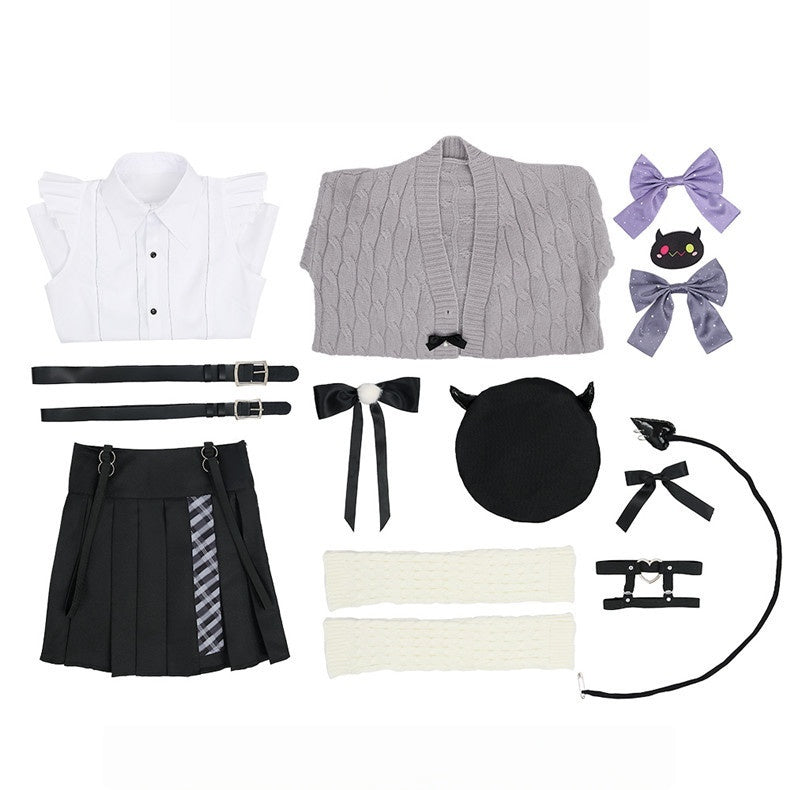 VTuber Tokoyami Towa Cosplay Costume Set - Anime VTuber Outfit for Fans - Halloweez