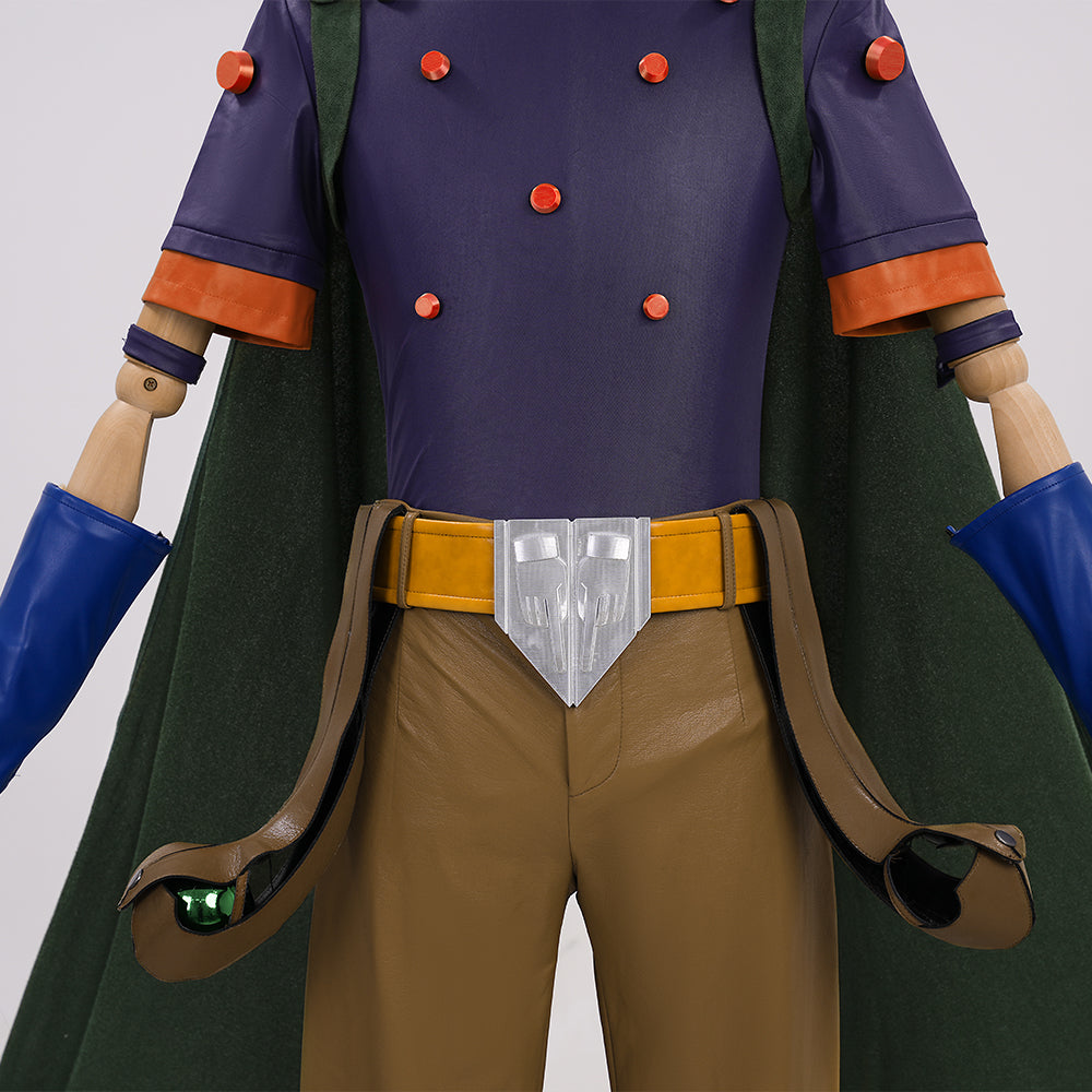 Complete JoJo's Bizarre Adventure Steel Ball Run Gyro Zeppeli Official Cosplay Costume Set - Halloweez