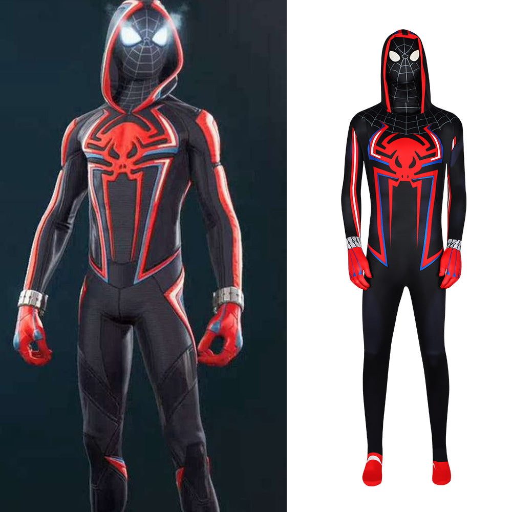 Spider-Man Cosplay Costume Halloween Bodysuit Hood Jumpsuit for Stage Performance and Role Play - Halloweez