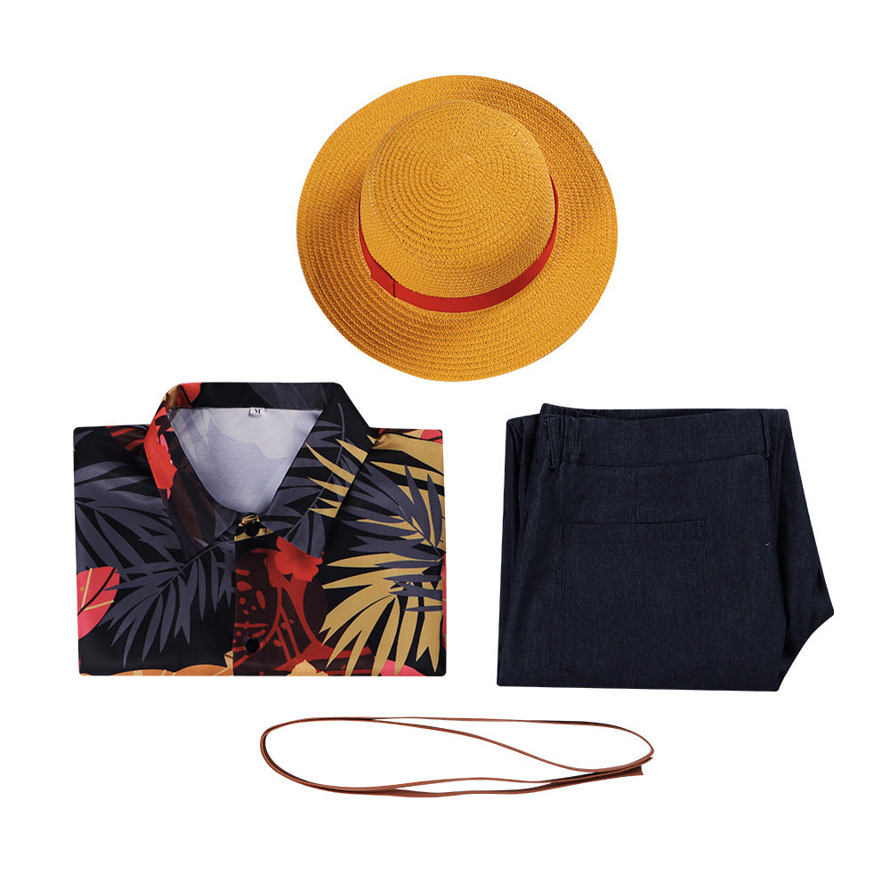 One Piece Luffy Cosplay Costume - Real Version Movie Same Role Play Clothing - Halloweez