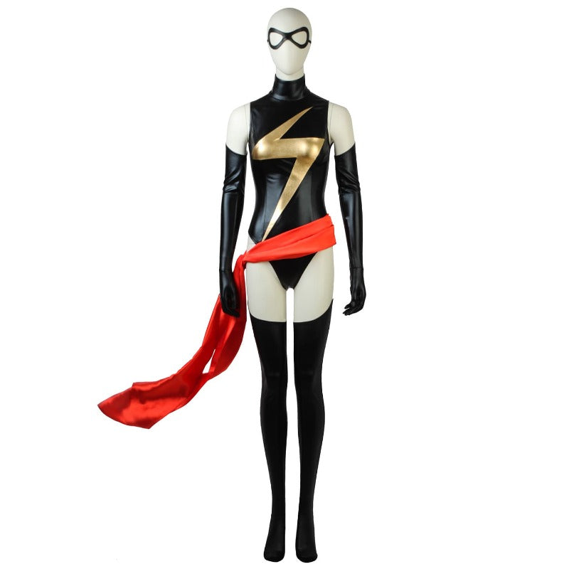 Costume de super-héros d'Halloween - Tenue de cosplay de film à ceinture rouge pour femme