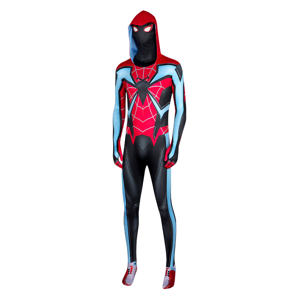 Halloween Cosplay Costume Children's Jumpsuit Hooded Suit Miles Adult Male Gwen Spider-Man Bodysuit - Halloweez