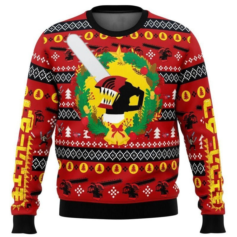 New Demon Slayer 3D Print Casual Loose Fit Christmas Sweatshirt - Halloweez